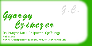 gyorgy czipczer business card